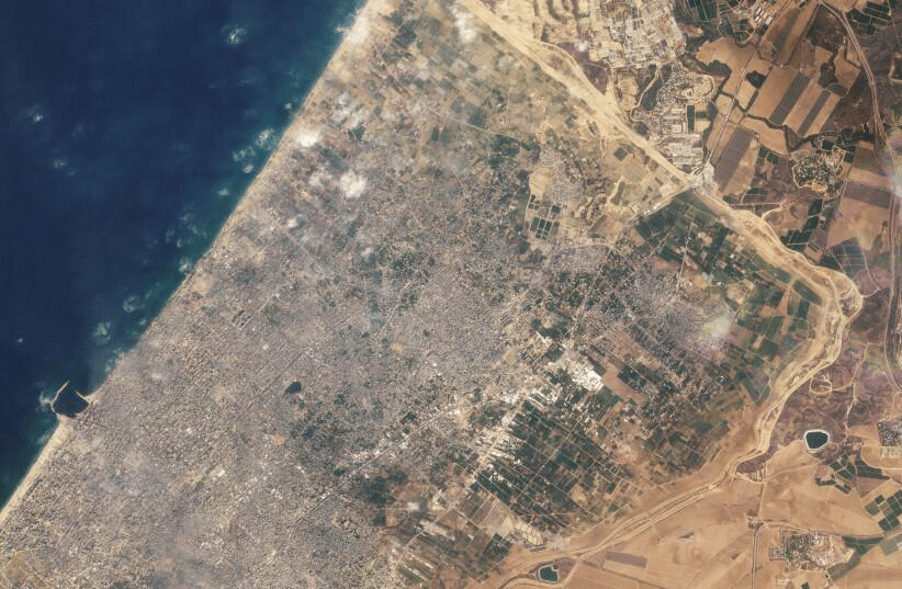 Image satellite-Gaza- Invasion israélienne